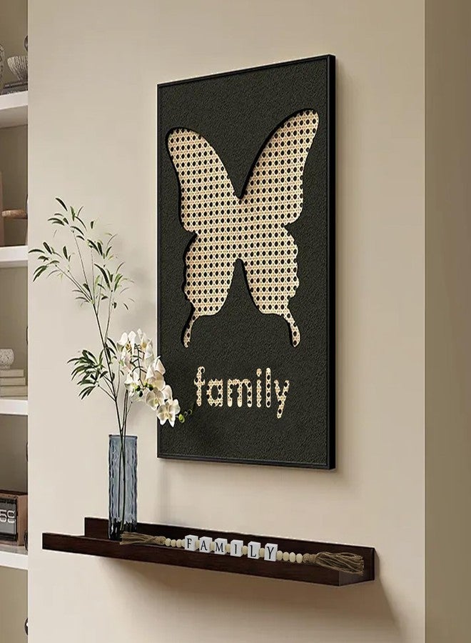 VKSG Farmhouse Home Decor Family Letter Block Wood Bead with Tassels, Family Decoration Gifts Boho Wooden Beads for Living Room Tabletop Tiered Tray Mantel Shelf, 24'' - Image 4